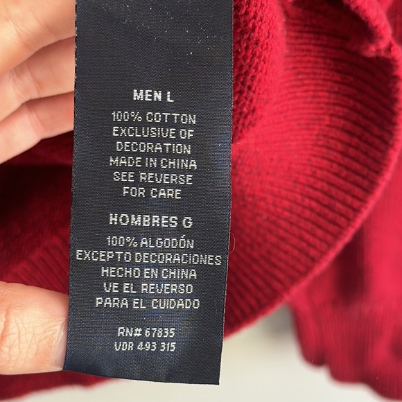 Nautica Ribbed Knit Henley Sweater Size Large 100% Cotton - Picture 7 of 12